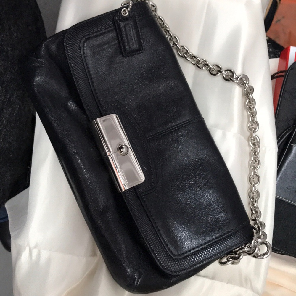 Coach black clutch